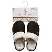Wholesale - U.S. POLO ASSN. LADIES BROWN SLIPPERS WITH SHERPA C/P 24, UPC: 662239087742